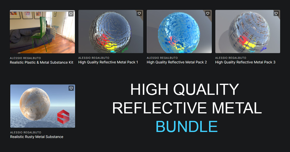 High Quality Reflective Metal Bundle | 2D Metals | Unity Asset Store