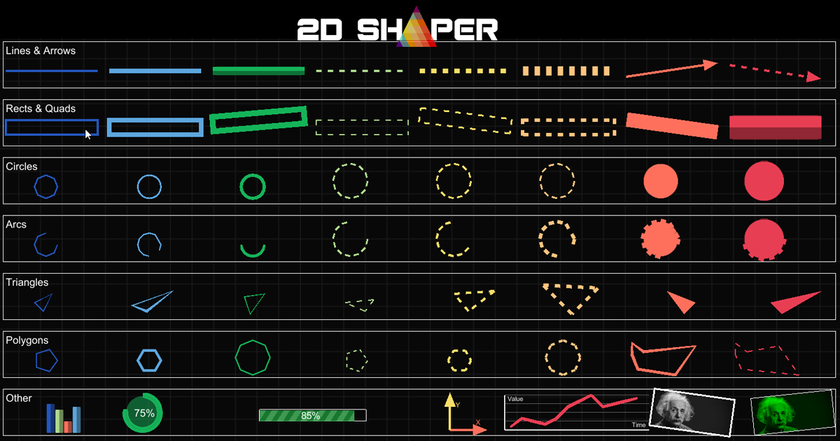 2D Shaper Library | GUI Tools | Unity Asset Store