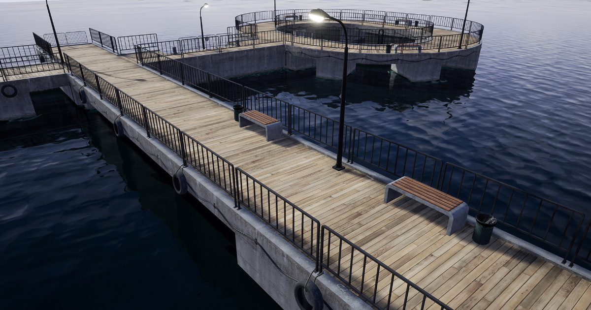 Concrete pier and bridge | 3D Exterior | Unity Asset Store