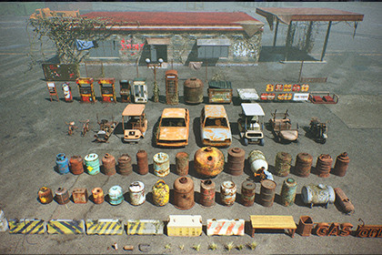 Post-Apocalyptic Junkyard Rusty Gas Station Props Pack (217 3d assets)