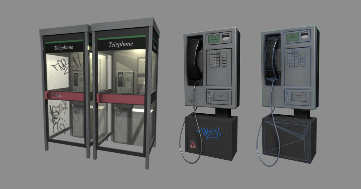 Unity Phone System Server DS UK Public Telephone | 3D Industrial | Unity Asset Store