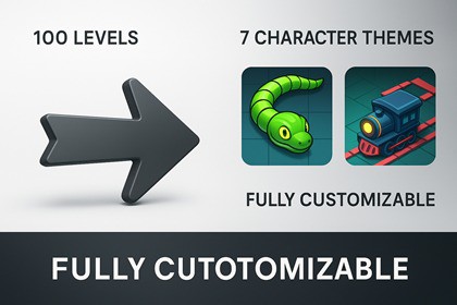 Escape – Arrow & Snake Puzzle | Template + Editor