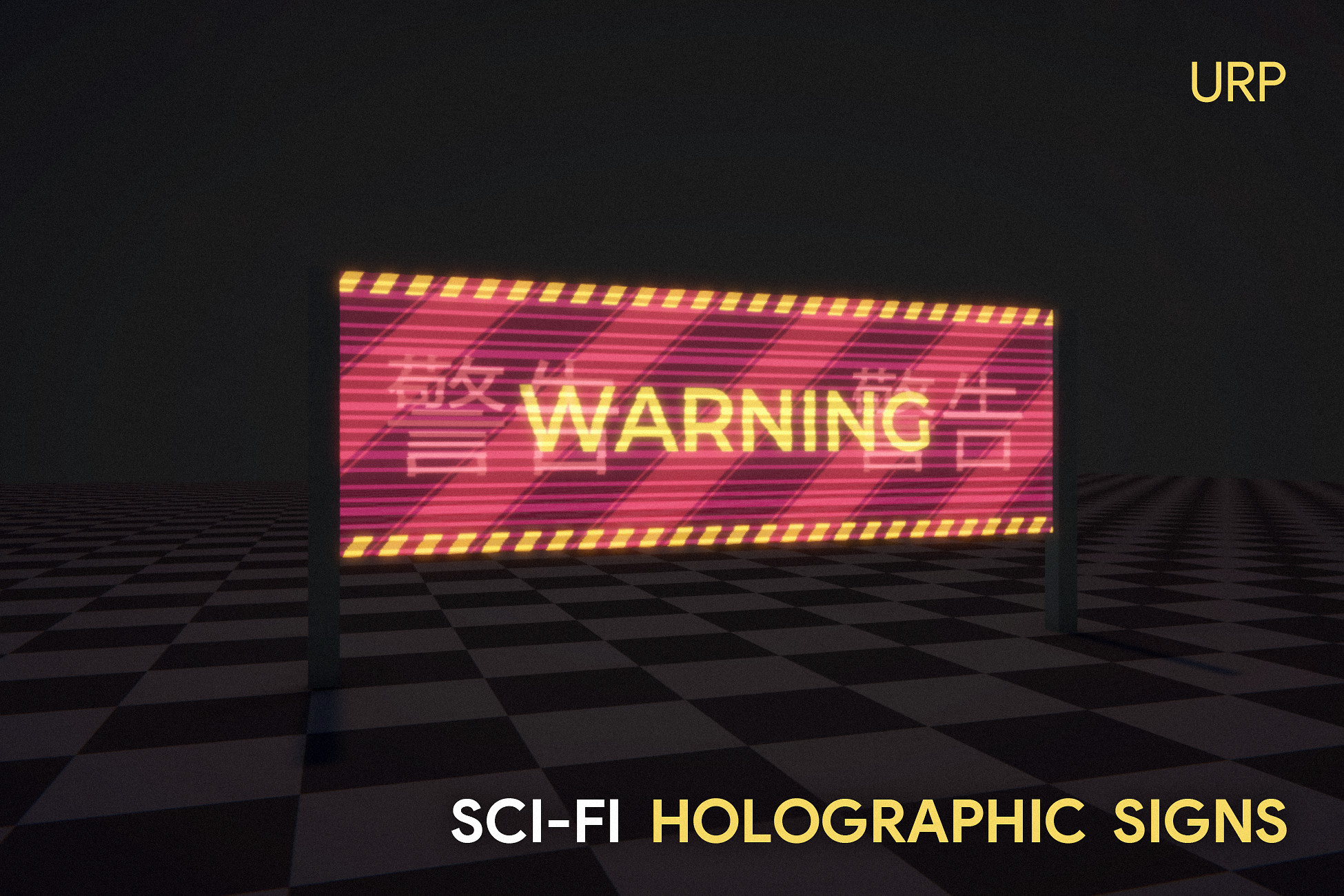 Holograph Sign Sci-Fi Holographic Signs Shader for URP | VFX Shaders | Unity Asset Store