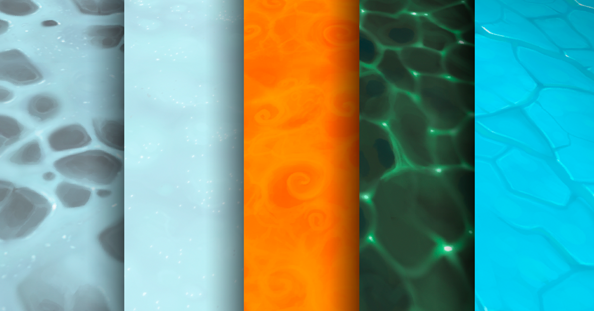 Lava Ice Snow Water Texture Pack 09 Hand Painted | 2D Floors | Unity ...