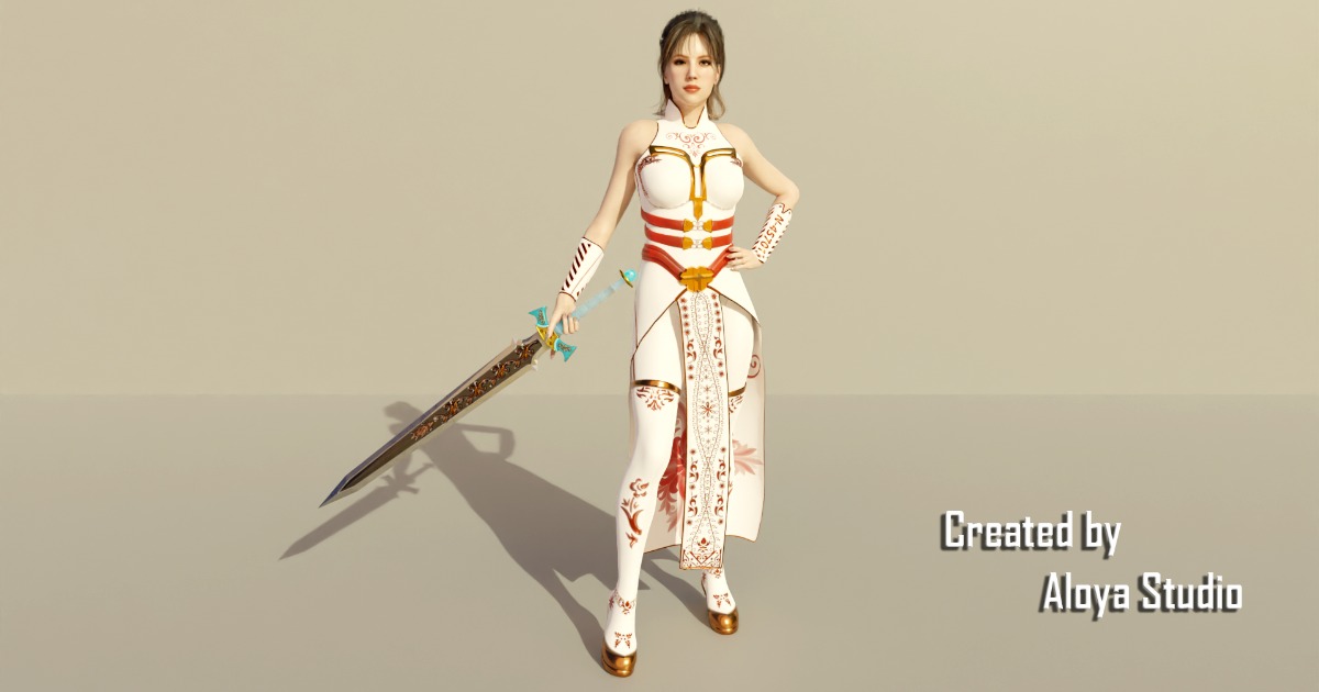 Female Warrior | Fantasy 3D game character | Realistic character ...