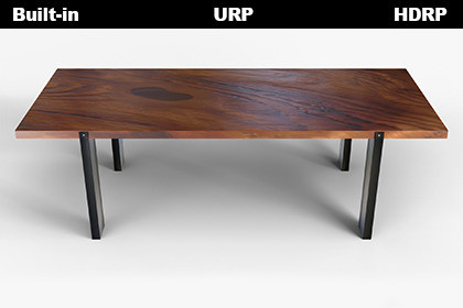 Wooden Table with Black Metal Legs 3D Model