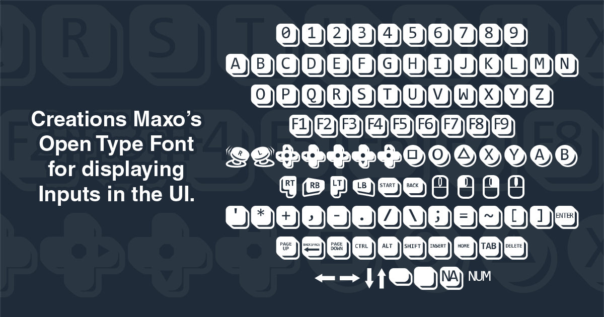 Creations Maxo Input Fonts A | 2D Fonts | Unity Asset Store