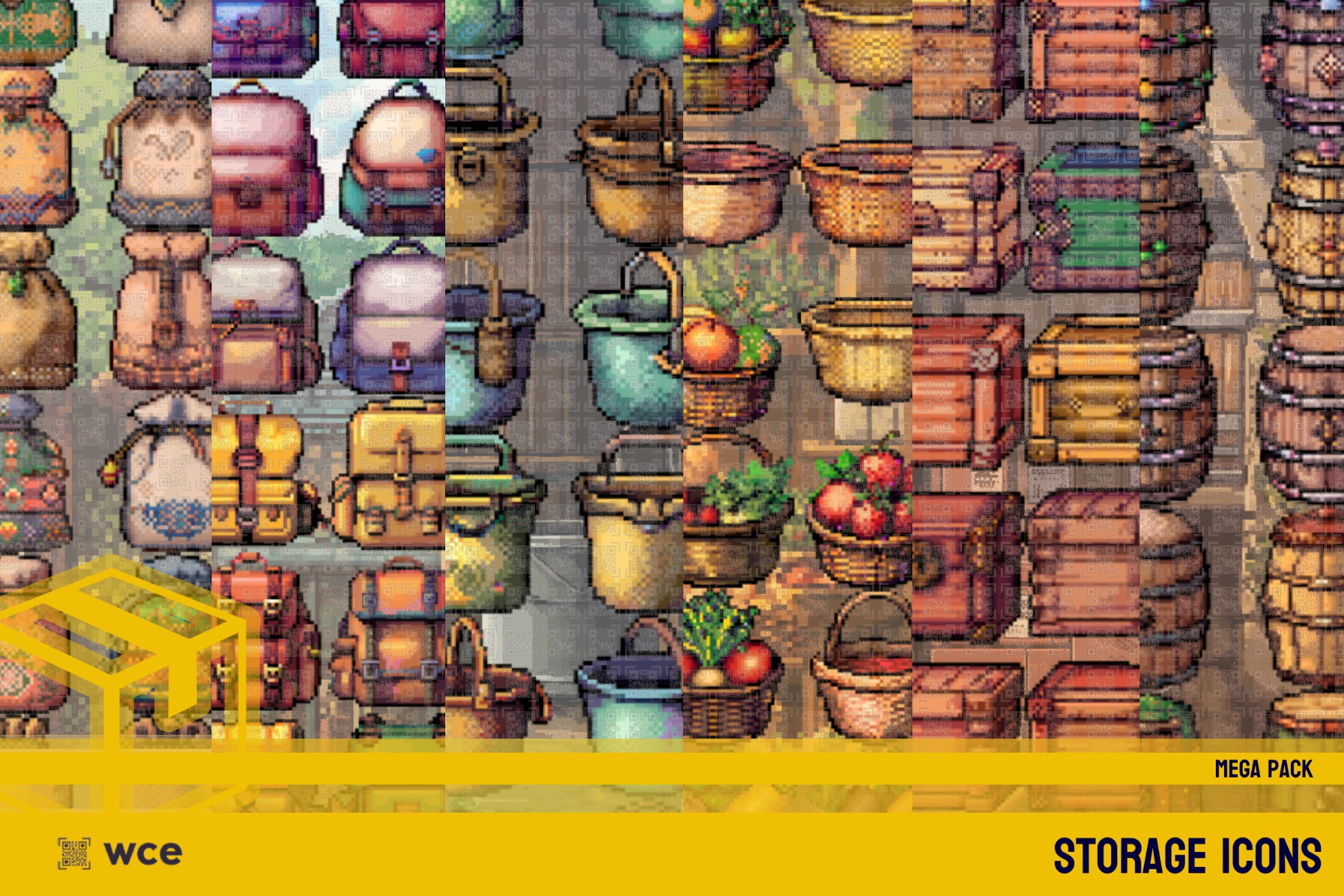 Storage Icons - Mega - 2D Pixel Storage Tools and Profession Resource ...