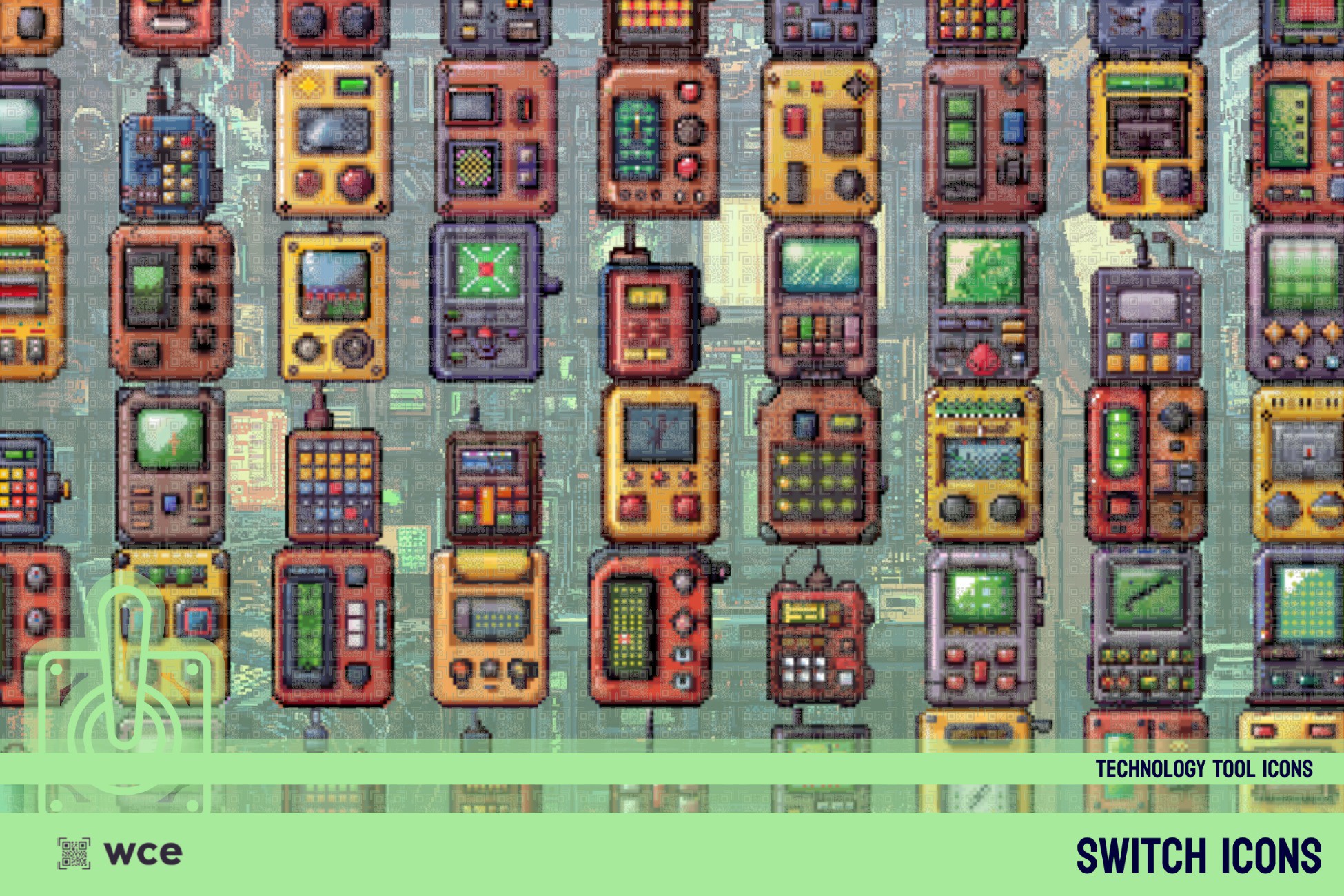 Switch Icons - 2D Pixel Technology Tools and Profession Resource Bundle ...