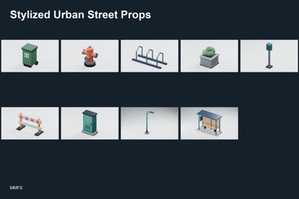 Stylized Urban Street Props