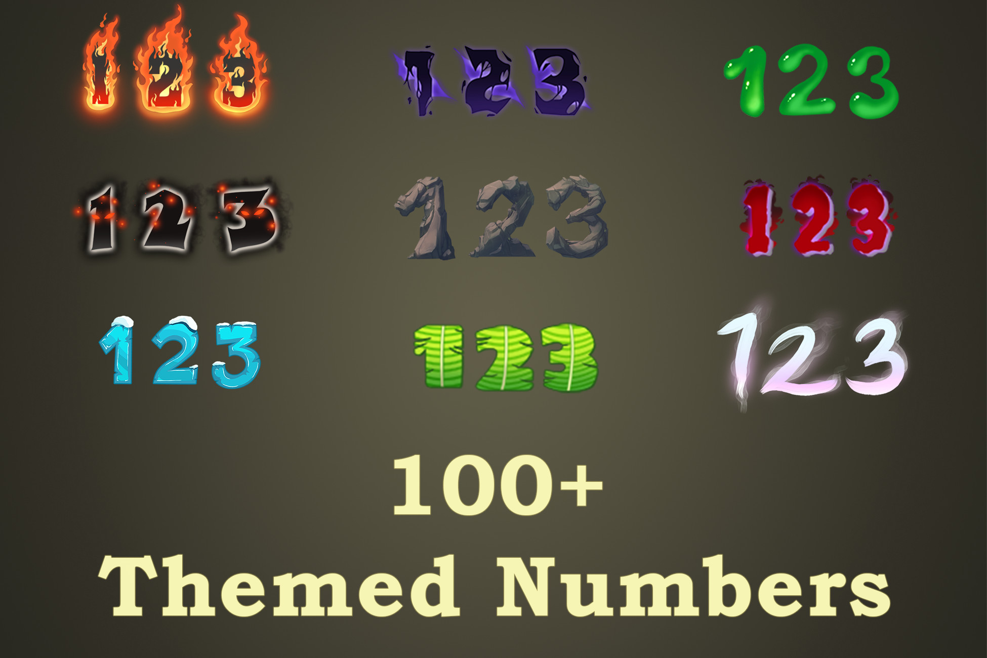 Number Themes | 2D GUI | Unity Asset Store