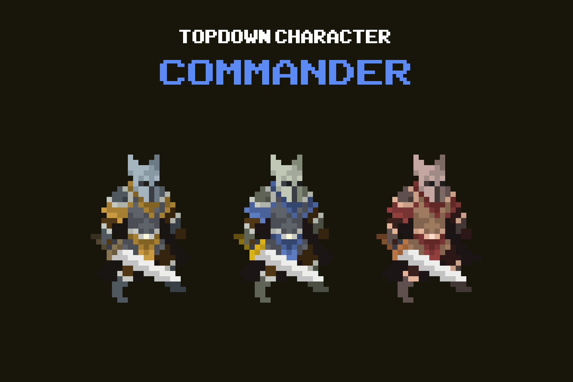 Commander - Top Down Pixel Art Character Assets | 2D 角色 | Unity Asset Store