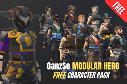 GanzSe FREE Low Poly Modular Character
