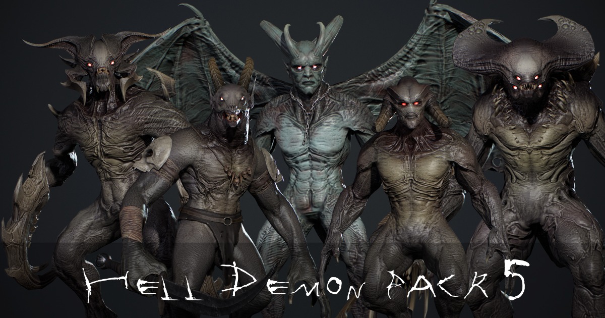 Hell Demon Pack_5 | 3D Creatures | Unity Asset Store