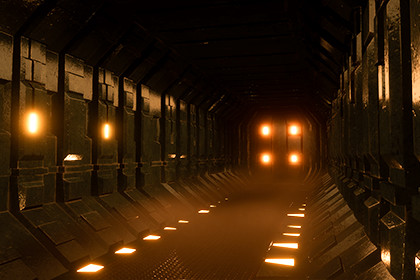 Worn Sci-Fi Horror Tunnel