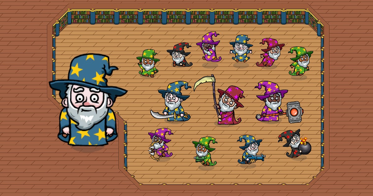 Wizard Simplistic 2d 2D Character - Wizard | 2D Characters | Unity Asset Store