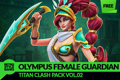 Stylized Female Character FREE – Rigged Animated Hand Painted 3D Warrior Model