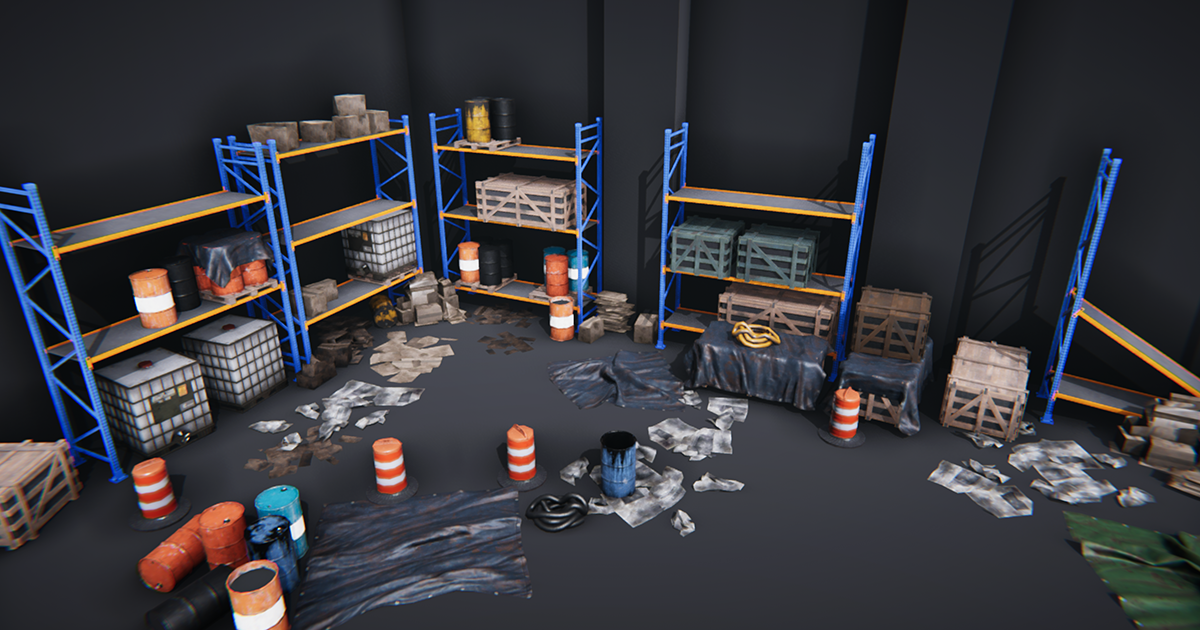 Industry Props Pack 6 3D Industrial Unity Asset Store