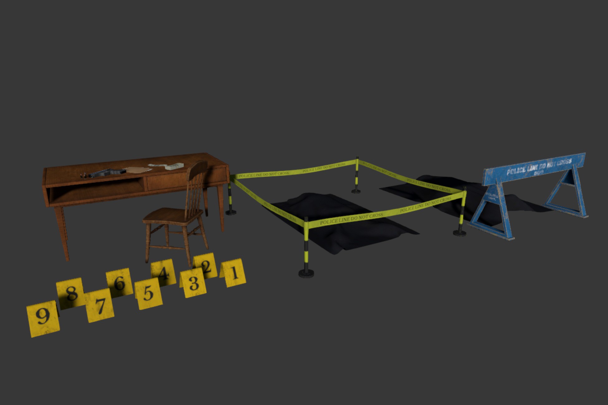 Unity Project Crime Simulation Crime Pack | 3D 小道具 | Unity Asset Store
