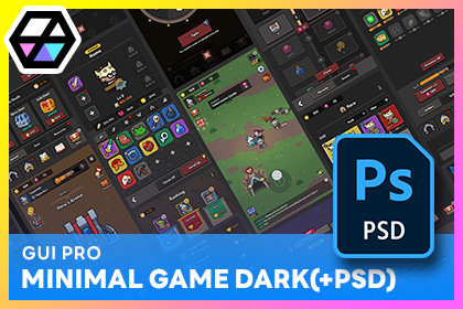 GUI Pro - Minimal Game Dark(+PSD)