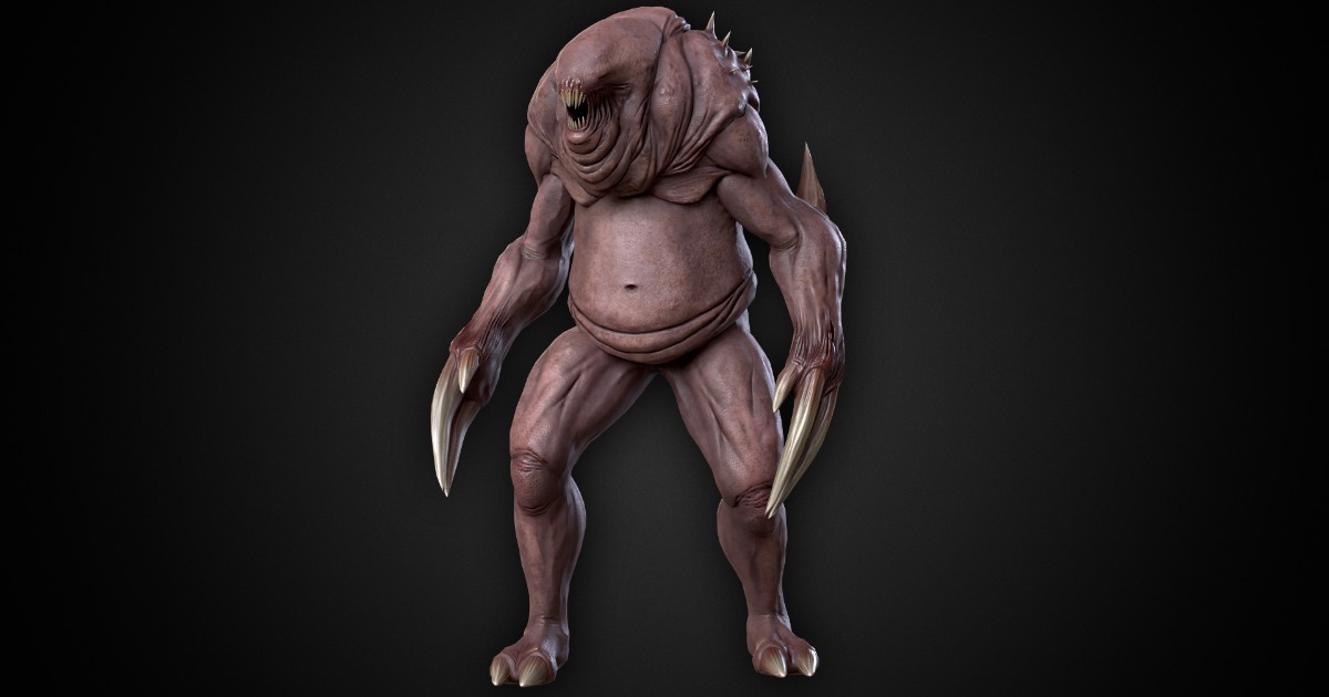 Fat Ripper 3D Creatures Unity Asset Store