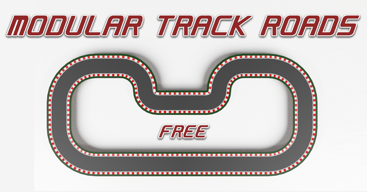 Modular Lowpoly Track Roads FREE | 3D Roadways | Unity Asset Store
