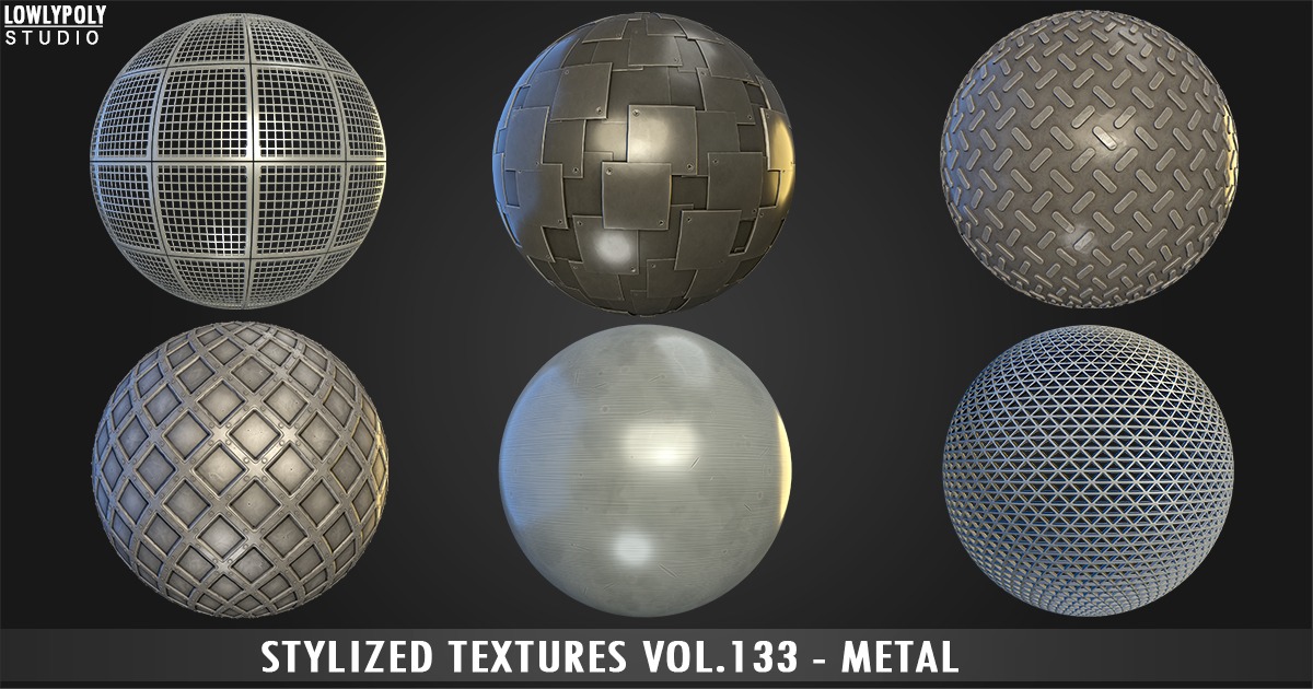 Metal Vol.133 - Stylized Textures | 2D 금속 | Unity Asset Store