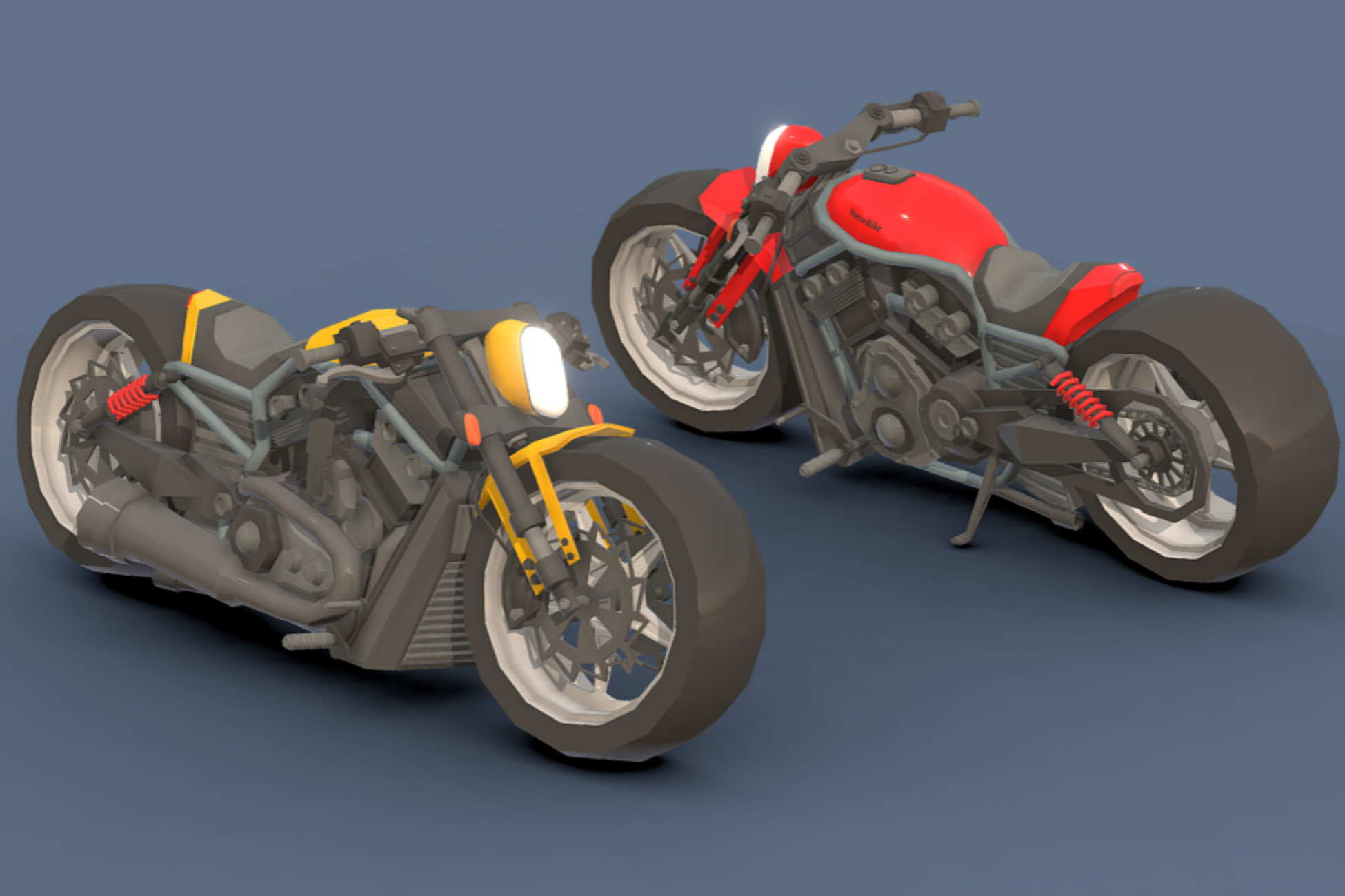 LowPoly Motorcycle 3 3D Vehicles Unity Asset Store