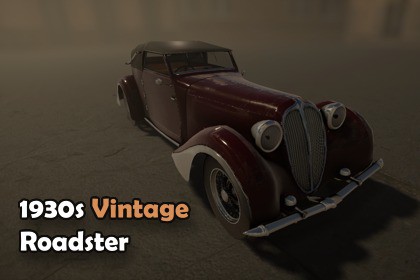 Vintage Roadster 1930s – Classic Convertible Car Asset