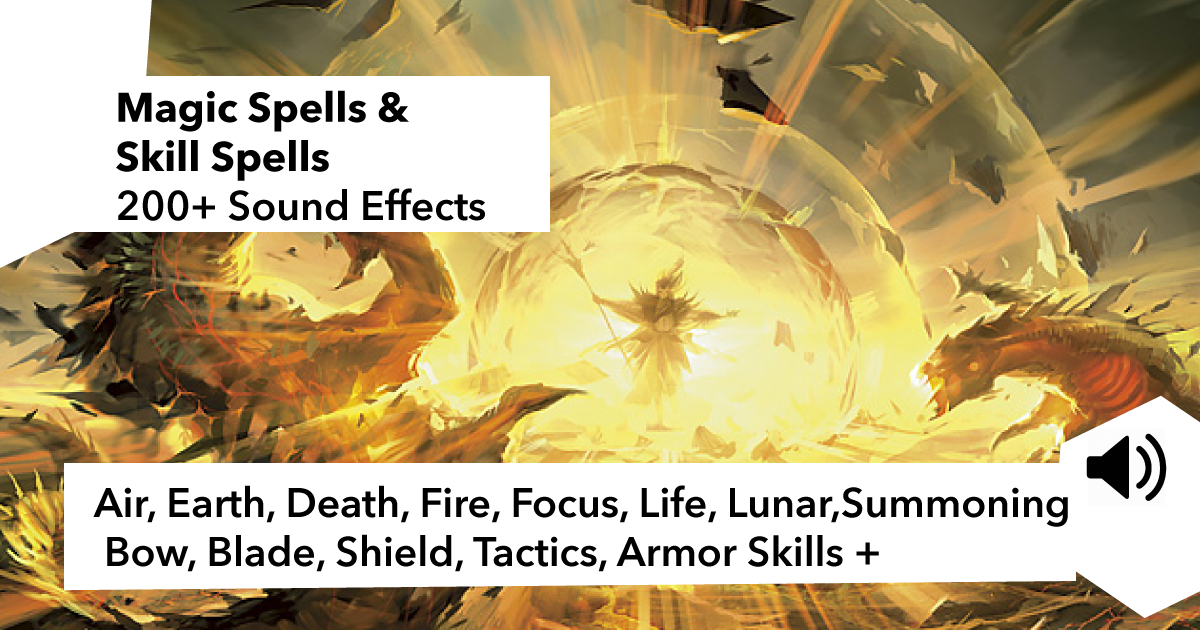 Skill Magic File Magic & Skill Spell Sound Effects 200+ | Audio Sound FX | Unity Asset Store