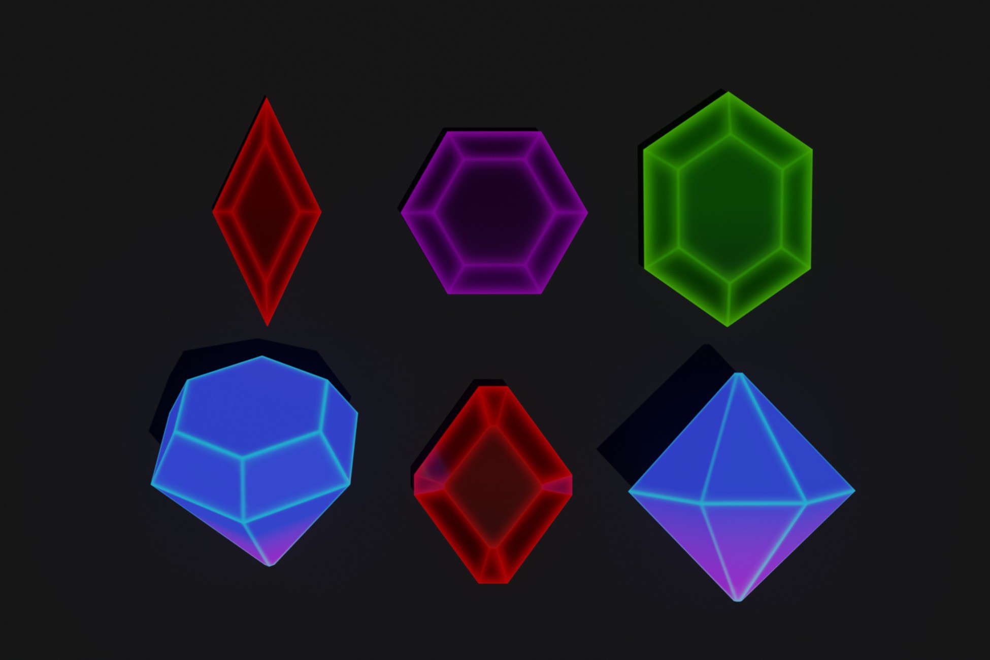 Gem Unity Texture Low poly Gems | 3D Props | Unity Asset Store