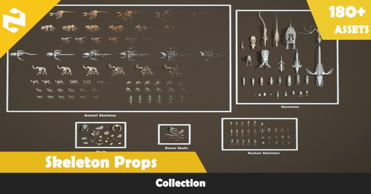 Skeleton Props Collection | 3D Props | Unity Asset Store