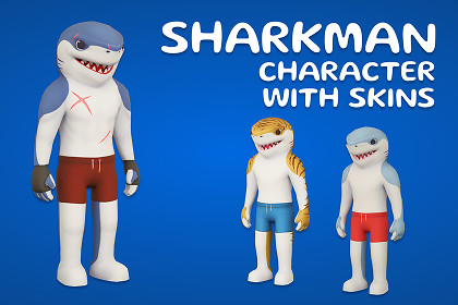 Sharkman Character Mobile Ready
