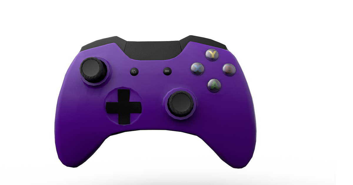 LowPoly Interactive Game Controller (Joystick) with 5 Skins and 13