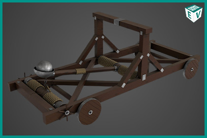 Medieval Catapult 01 URP HDRP Textures