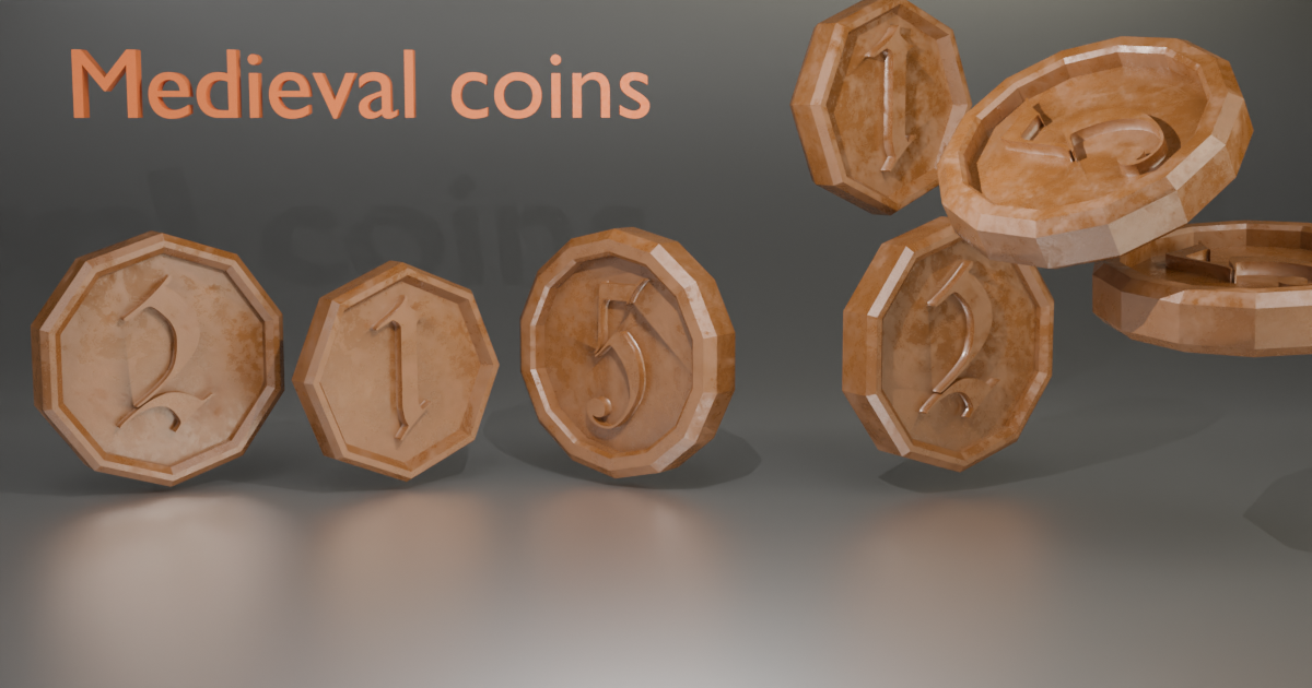 Medieval Coins Low Poly | 3D 歴史的建造物 | Unity Asset Store