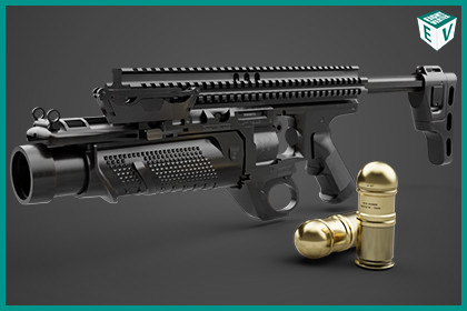 Grenade Launcher 05 Black URP HDRP Textures