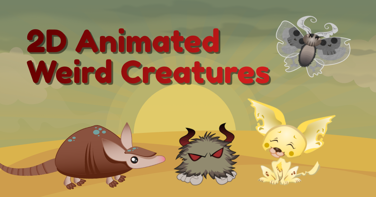 Random 2d Things 2D Animated Weird Creatures | 2D Characters | Unity Asset Store