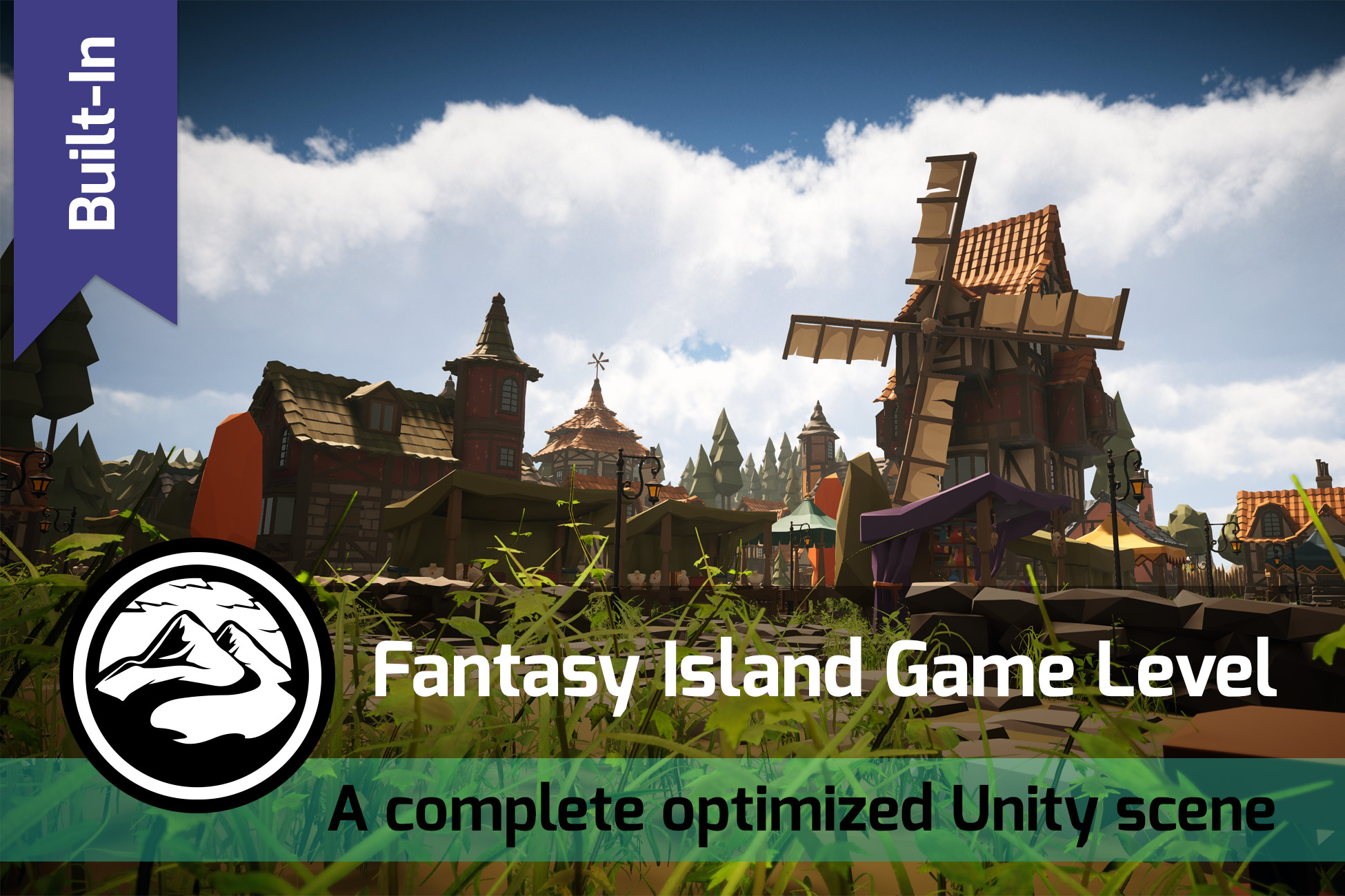 Fantasy Island BUILTIN Game Ready Level 3D Fantasy Unity Asset