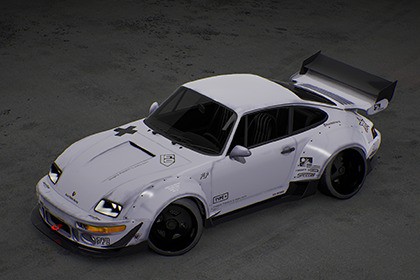 Realistic Mobile Car #19 - Classic Rear-Engine Sports Car