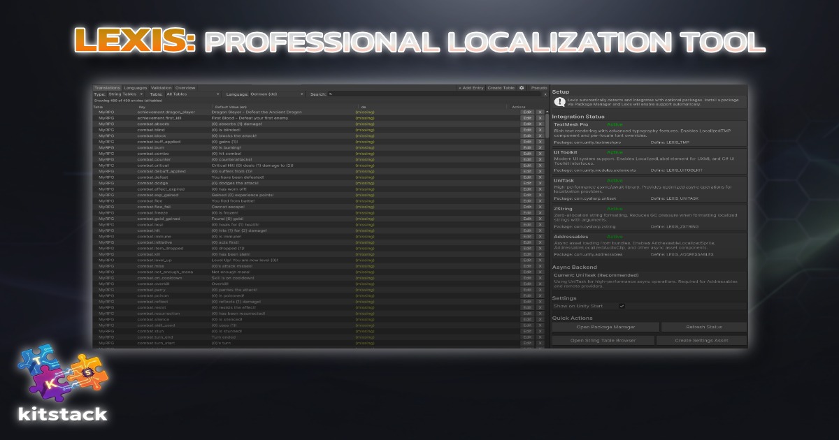 Lexis FREE | Localization | Unity Asset Store