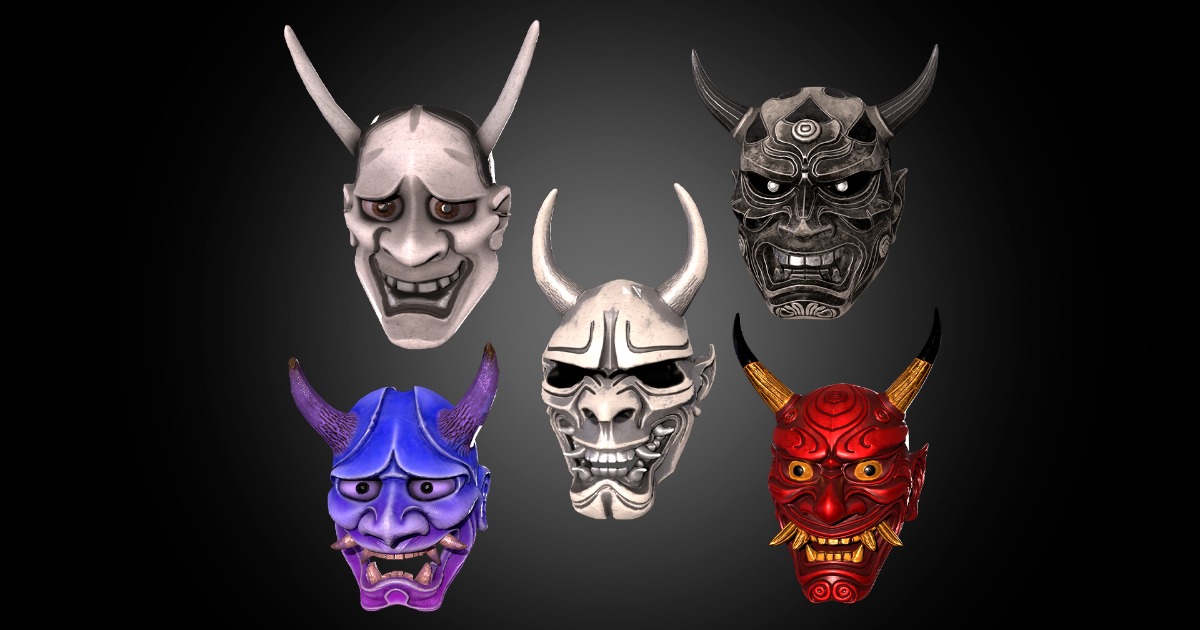Hannya Mask Pack | 道具 | Unity Asset Store