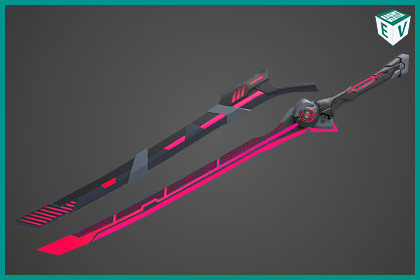 Sci Fi Sword 10 Red URP HDRP Textures