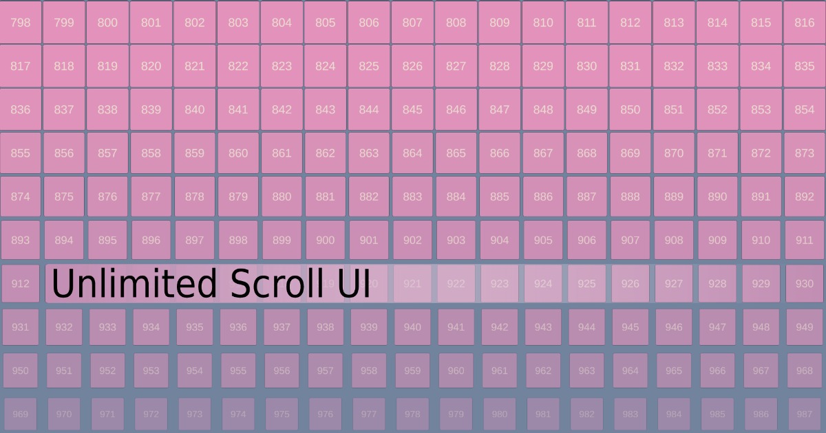 Unlimited Scroll UI | 2D GUI | Unity Asset Store