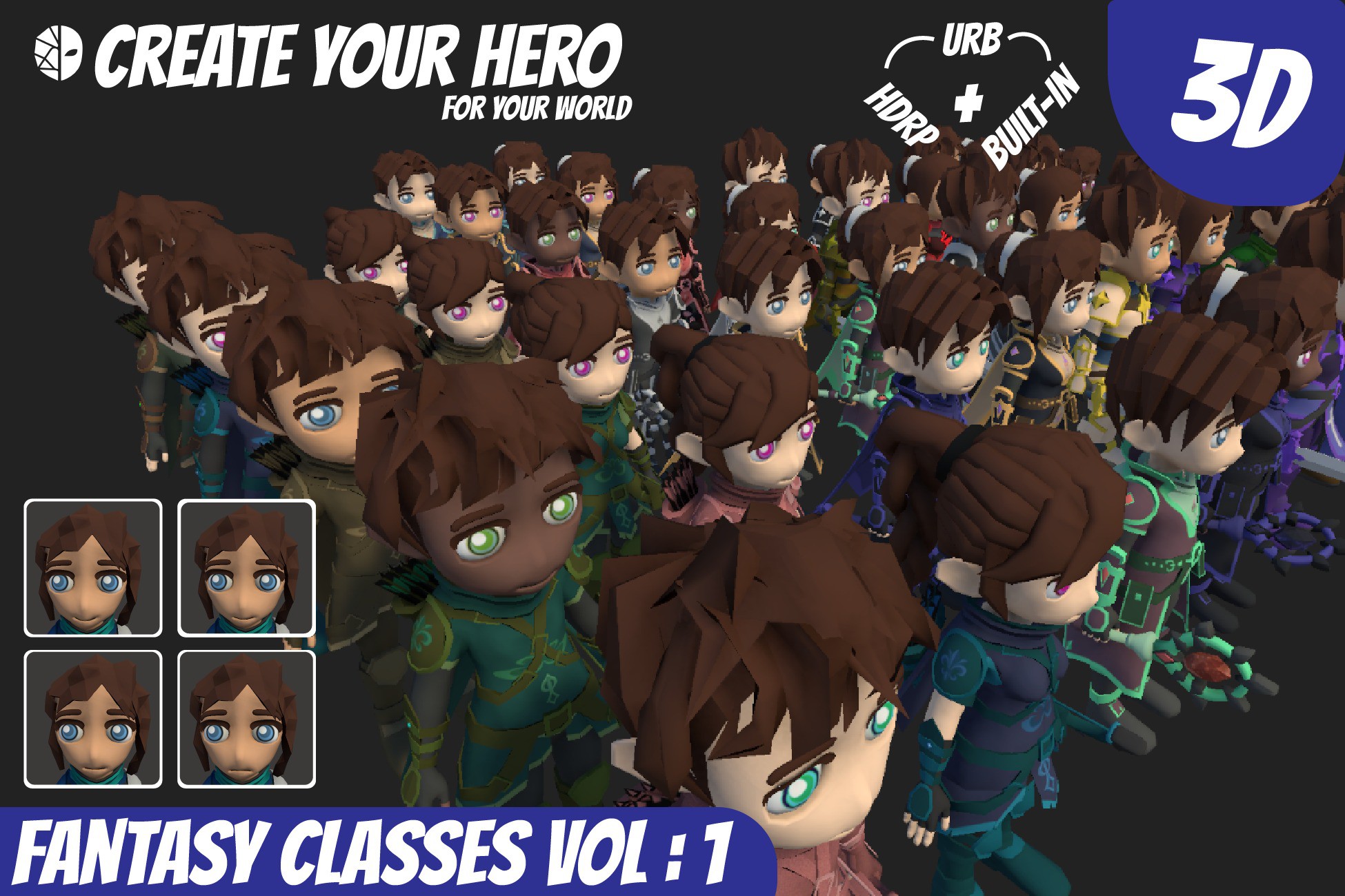 Stylised Fantasy Hero Classes Vol-1