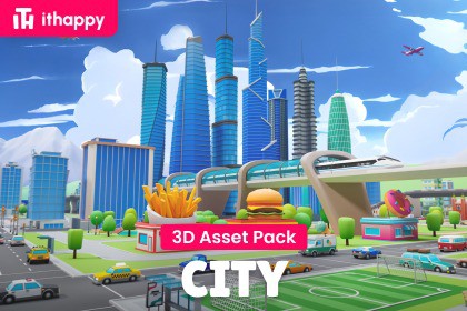 City - Low Poly 3D Models Pack