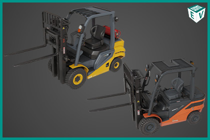 Forklift Truck 02 and 03 URP HDRP Textures