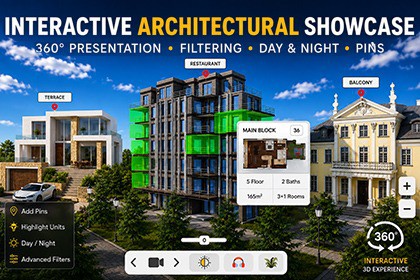 Interactive Real Estate 360 Showcase Architecture System