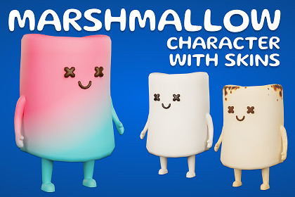 Marshmallow Character Mobile Ready