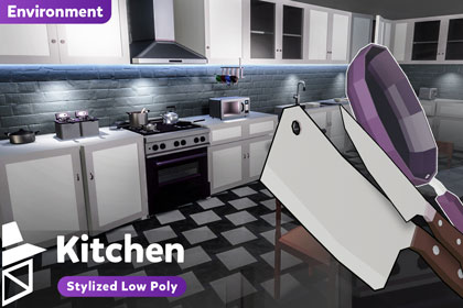 Low Poly Kitchen Pack